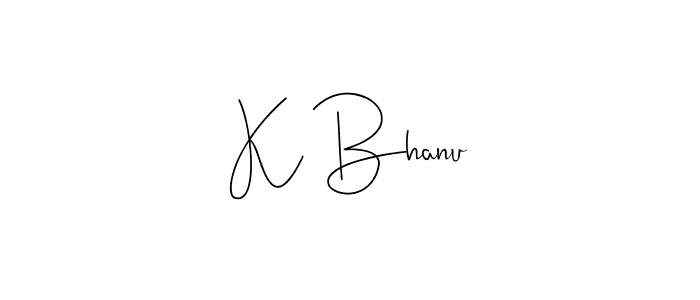 Andilay-7BmLP is a professional signature style that is perfect for those who want to add a touch of class to their signature. It is also a great choice for those who want to make their signature more unique. Get K Bhanu name to fancy signature for free. K Bhanu signature style 4 images and pictures png