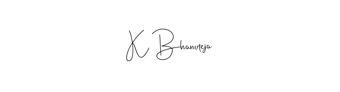 The best way (Andilay-7BmLP) to make a short signature is to pick only two or three words in your name. The name K Bhanuteja include a total of six letters. For converting this name. K Bhanuteja signature style 4 images and pictures png