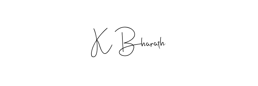 How to make K Bharath signature? Andilay-7BmLP is a professional autograph style. Create handwritten signature for K Bharath name. K Bharath signature style 4 images and pictures png