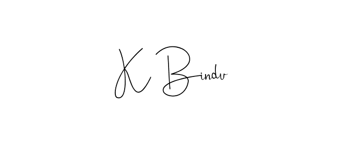 if you are searching for the best signature style for your name K Bindu. so please give up your signature search. here we have designed multiple signature styles  using Andilay-7BmLP. K Bindu signature style 4 images and pictures png