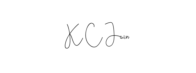 The best way (Andilay-7BmLP) to make a short signature is to pick only two or three words in your name. The name K C Jain include a total of six letters. For converting this name. K C Jain signature style 4 images and pictures png