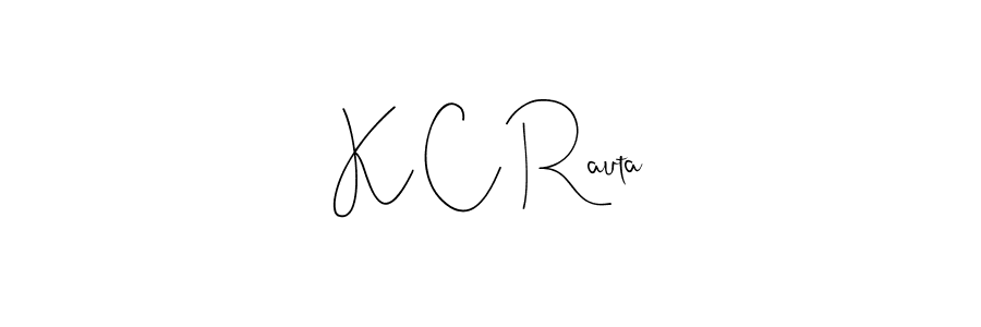 Also we have K C Rauta name is the best signature style. Create professional handwritten signature collection using Andilay-7BmLP autograph style. K C Rauta signature style 4 images and pictures png