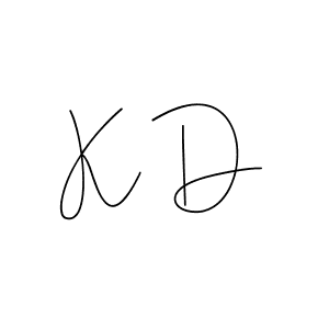 Make a beautiful signature design for name K D. With this signature (Andilay-7BmLP) style, you can create a handwritten signature for free. K D signature style 4 images and pictures png