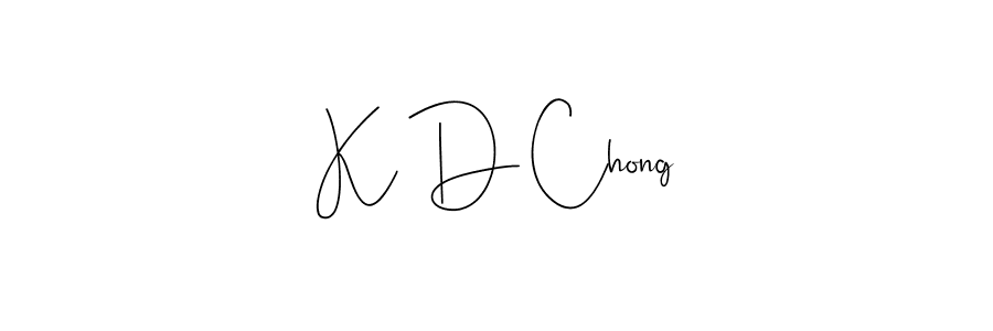 The best way (Andilay-7BmLP) to make a short signature is to pick only two or three words in your name. The name K D Chong include a total of six letters. For converting this name. K D Chong signature style 4 images and pictures png