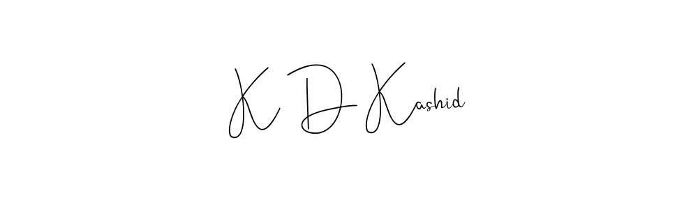 You should practise on your own different ways (Andilay-7BmLP) to write your name (K D Kashid) in signature. don't let someone else do it for you. K D Kashid signature style 4 images and pictures png