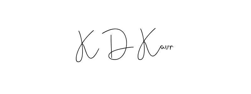 Andilay-7BmLP is a professional signature style that is perfect for those who want to add a touch of class to their signature. It is also a great choice for those who want to make their signature more unique. Get K D Kaur name to fancy signature for free. K D Kaur signature style 4 images and pictures png