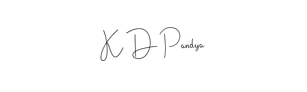 Make a beautiful signature design for name K D Pandya. Use this online signature maker to create a handwritten signature for free. K D Pandya signature style 4 images and pictures png