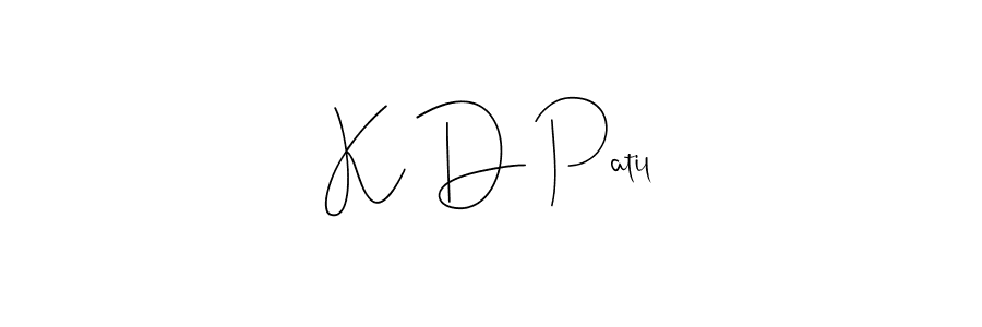 if you are searching for the best signature style for your name K D Patil. so please give up your signature search. here we have designed multiple signature styles  using Andilay-7BmLP. K D Patil signature style 4 images and pictures png