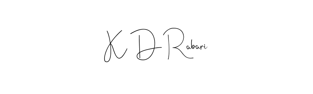 Here are the top 10 professional signature styles for the name K D Rabari. These are the best autograph styles you can use for your name. K D Rabari signature style 4 images and pictures png