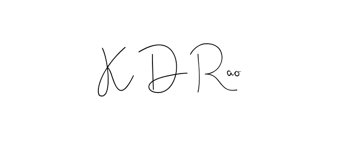 Design your own signature with our free online signature maker. With this signature software, you can create a handwritten (Andilay-7BmLP) signature for name K D Rao. K D Rao signature style 4 images and pictures png