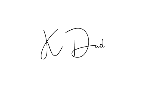 Andilay-7BmLP is a professional signature style that is perfect for those who want to add a touch of class to their signature. It is also a great choice for those who want to make their signature more unique. Get K Dad name to fancy signature for free. K Dad signature style 4 images and pictures png