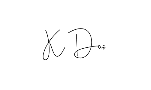 if you are searching for the best signature style for your name K Das. so please give up your signature search. here we have designed multiple signature styles  using Andilay-7BmLP. K Das signature style 4 images and pictures png