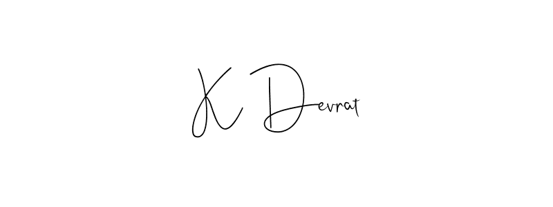 Make a beautiful signature design for name K Devrat. Use this online signature maker to create a handwritten signature for free. K Devrat signature style 4 images and pictures png