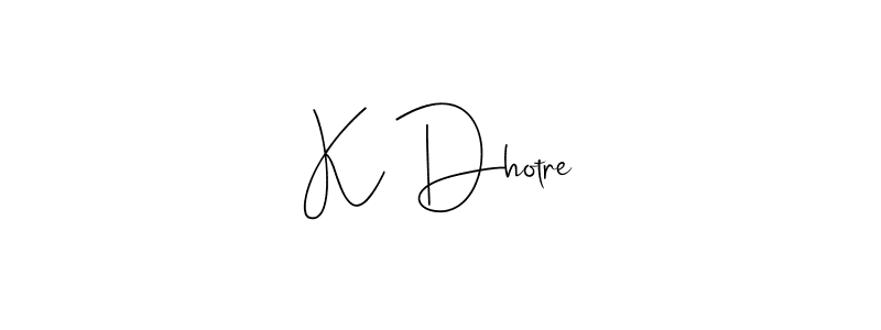 Best and Professional Signature Style for K Dhotre. Andilay-7BmLP Best Signature Style Collection. K Dhotre signature style 4 images and pictures png