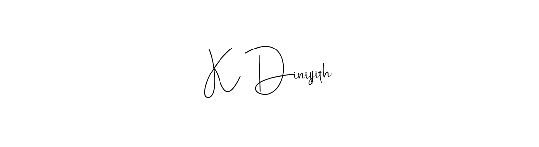 You should practise on your own different ways (Andilay-7BmLP) to write your name (K Diniljith) in signature. don't let someone else do it for you. K Diniljith signature style 4 images and pictures png