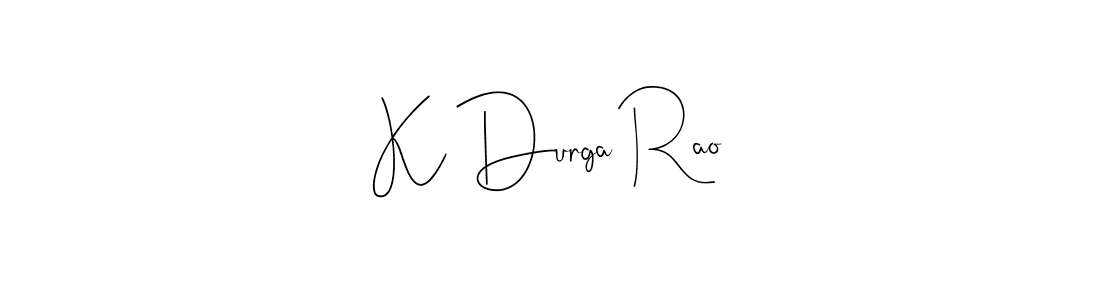 Make a beautiful signature design for name K Durga Rao. Use this online signature maker to create a handwritten signature for free. K Durga Rao signature style 4 images and pictures png