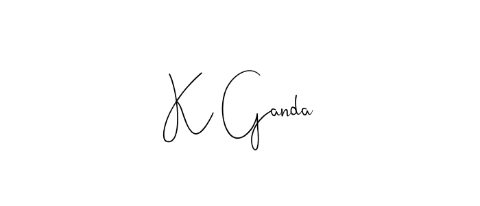 Make a beautiful signature design for name K Ganda. With this signature (Andilay-7BmLP) style, you can create a handwritten signature for free. K Ganda signature style 4 images and pictures png