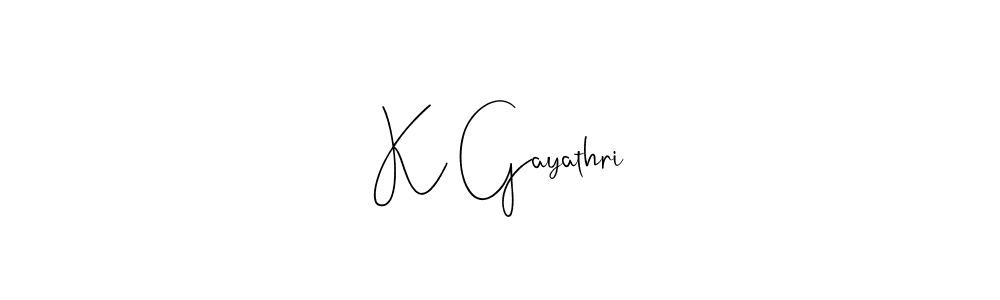 Use a signature maker to create a handwritten signature online. With this signature software, you can design (Andilay-7BmLP) your own signature for name K Gayathri. K Gayathri signature style 4 images and pictures png