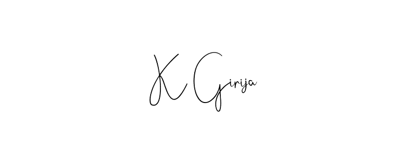 Make a beautiful signature design for name K Girija. Use this online signature maker to create a handwritten signature for free. K Girija signature style 4 images and pictures png