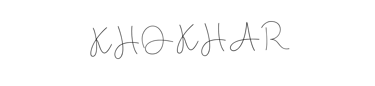 Best and Professional Signature Style for K H O K H A R. Andilay-7BmLP Best Signature Style Collection. K H O K H A R signature style 4 images and pictures png