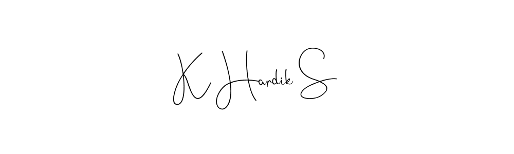 Design your own signature with our free online signature maker. With this signature software, you can create a handwritten (Andilay-7BmLP) signature for name K Hardik S. K Hardik S signature style 4 images and pictures png