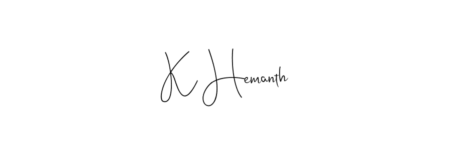 You can use this online signature creator to create a handwritten signature for the name K Hemanth. This is the best online autograph maker. K Hemanth signature style 4 images and pictures png