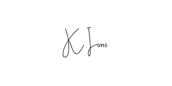 Here are the top 10 professional signature styles for the name K Ions. These are the best autograph styles you can use for your name. K Ions signature style 4 images and pictures png