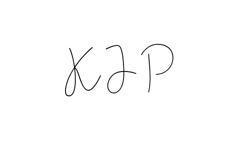How to make K J P signature? Andilay-7BmLP is a professional autograph style. Create handwritten signature for K J P name. K J P signature style 4 images and pictures png