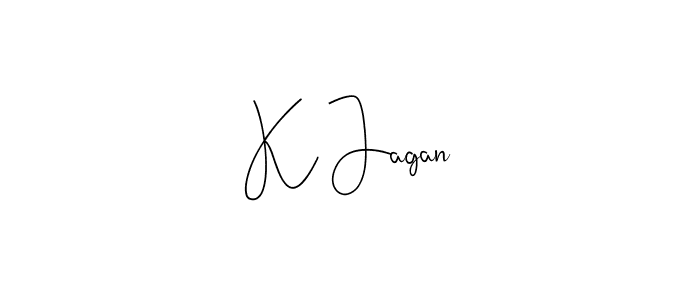 How to make K Jagan name signature. Use Andilay-7BmLP style for creating short signs online. This is the latest handwritten sign. K Jagan signature style 4 images and pictures png