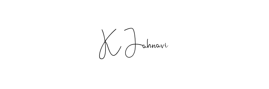 Also we have K Jahnavi name is the best signature style. Create professional handwritten signature collection using Andilay-7BmLP autograph style. K Jahnavi signature style 4 images and pictures png