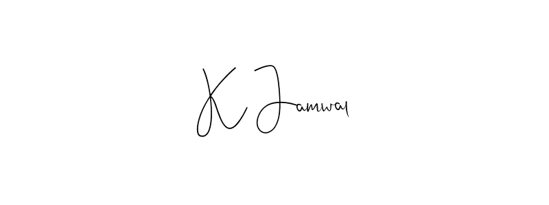 Also we have K Jamwal name is the best signature style. Create professional handwritten signature collection using Andilay-7BmLP autograph style. K Jamwal signature style 4 images and pictures png