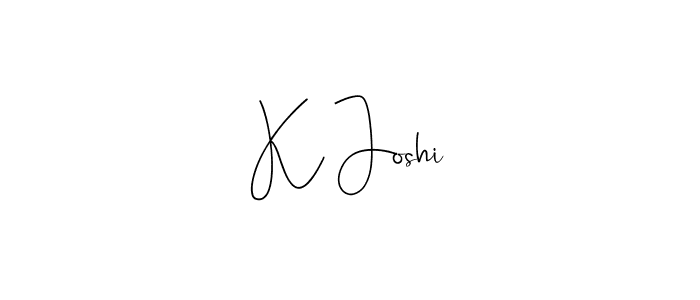 Also we have K Joshi name is the best signature style. Create professional handwritten signature collection using Andilay-7BmLP autograph style. K Joshi signature style 4 images and pictures png