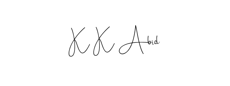 Similarly Andilay-7BmLP is the best handwritten signature design. Signature creator online .You can use it as an online autograph creator for name K K Abid. K K Abid signature style 4 images and pictures png