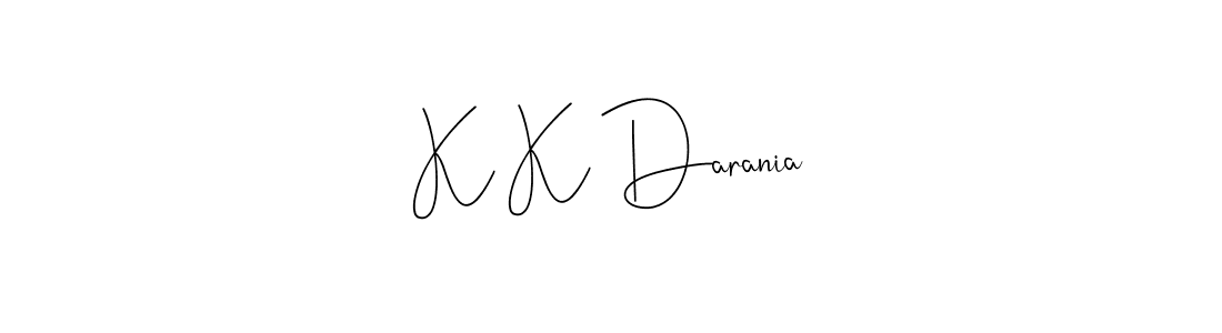 Make a beautiful signature design for name K K Darania. Use this online signature maker to create a handwritten signature for free. K K Darania signature style 4 images and pictures png