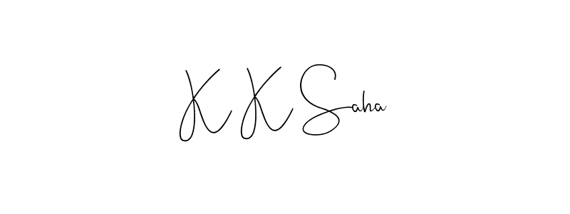 Create a beautiful signature design for name K K Saha. With this signature (Andilay-7BmLP) fonts, you can make a handwritten signature for free. K K Saha signature style 4 images and pictures png