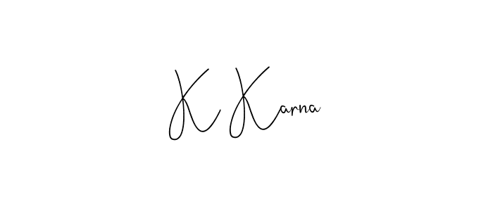 Make a beautiful signature design for name K Karna. Use this online signature maker to create a handwritten signature for free. K Karna signature style 4 images and pictures png