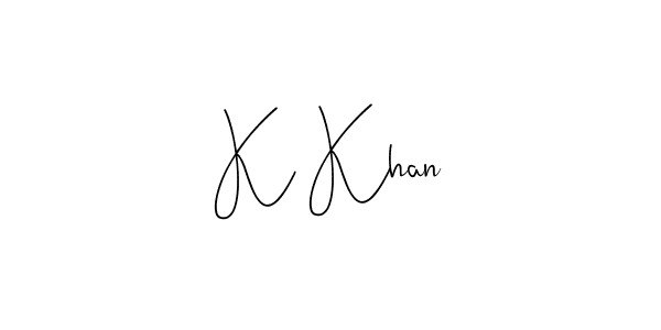 The best way (Andilay-7BmLP) to make a short signature is to pick only two or three words in your name. The name K Khan include a total of six letters. For converting this name. K Khan signature style 4 images and pictures png