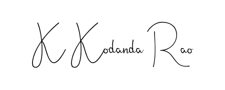 Give your name K Kodanda Rao an exquisite flair with the Andilay-7BmLP script font. Ideal for contracts, resumes, and formal letterheads. K Kodanda Rao signature style 4 images and pictures png