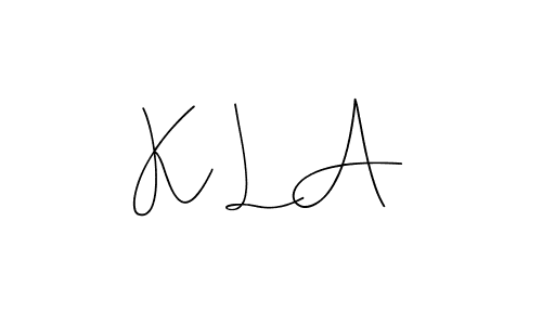 How to make K L A name signature. Use Andilay-7BmLP style for creating short signs online. This is the latest handwritten sign. K L A signature style 4 images and pictures png