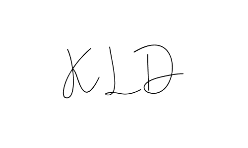 How to make K L D signature? Andilay-7BmLP is a professional autograph style. Create handwritten signature for K L D name. K L D signature style 4 images and pictures png