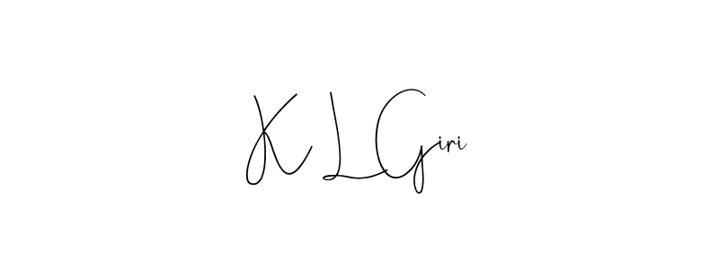 How to make K L Giri name signature. Use Andilay-7BmLP style for creating short signs online. This is the latest handwritten sign. K L Giri signature style 4 images and pictures png