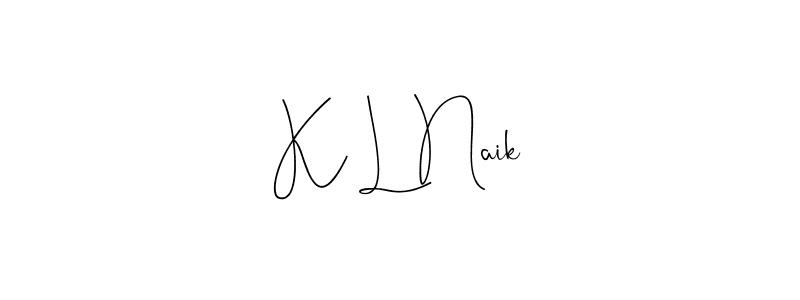 Also You can easily find your signature by using the search form. We will create K L Naik name handwritten signature images for you free of cost using Andilay-7BmLP sign style. K L Naik signature style 4 images and pictures png