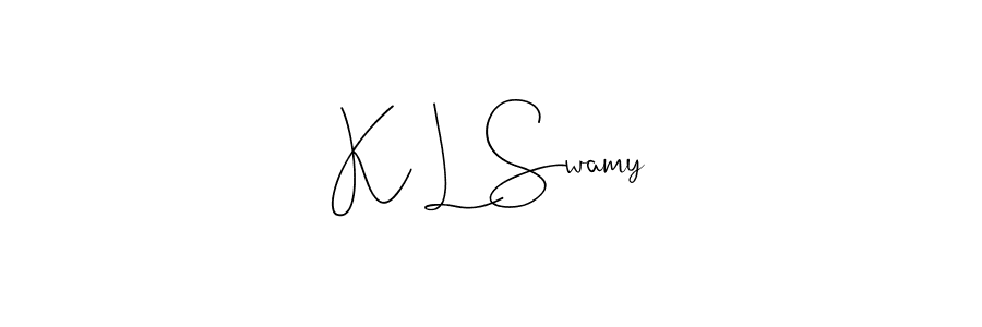 Design your own signature with our free online signature maker. With this signature software, you can create a handwritten (Andilay-7BmLP) signature for name K L Swamy. K L Swamy signature style 4 images and pictures png