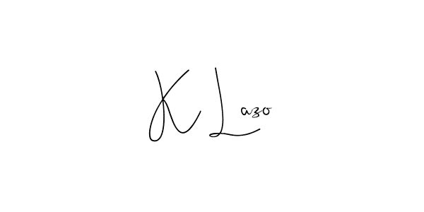 Make a beautiful signature design for name K Lazo. Use this online signature maker to create a handwritten signature for free. K Lazo signature style 4 images and pictures png