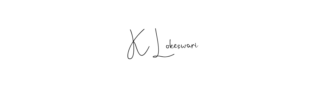 How to make K Lokeswari signature? Andilay-7BmLP is a professional autograph style. Create handwritten signature for K Lokeswari name. K Lokeswari signature style 4 images and pictures png