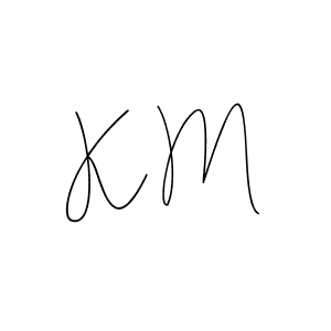 It looks lik you need a new signature style for name K M. Design unique handwritten (Andilay-7BmLP) signature with our free signature maker in just a few clicks. K M signature style 4 images and pictures png