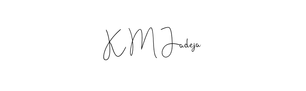 Make a beautiful signature design for name K M Jadeja. Use this online signature maker to create a handwritten signature for free. K M Jadeja signature style 4 images and pictures png