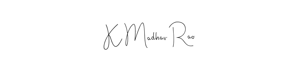 Similarly Andilay-7BmLP is the best handwritten signature design. Signature creator online .You can use it as an online autograph creator for name K Madhav Rao. K Madhav Rao signature style 4 images and pictures png