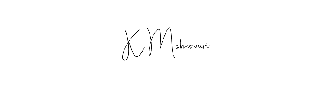The best way (Andilay-7BmLP) to make a short signature is to pick only two or three words in your name. The name K Maheswari include a total of six letters. For converting this name. K Maheswari signature style 4 images and pictures png