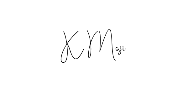 You should practise on your own different ways (Andilay-7BmLP) to write your name (K Maji) in signature. don't let someone else do it for you. K Maji signature style 4 images and pictures png